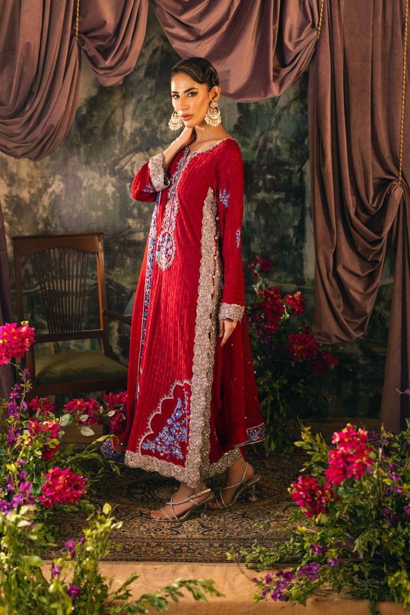 Shehrnaz - SHK-1205 - zeenat - Maroon - Viscose Raw Silk - 3 Piece