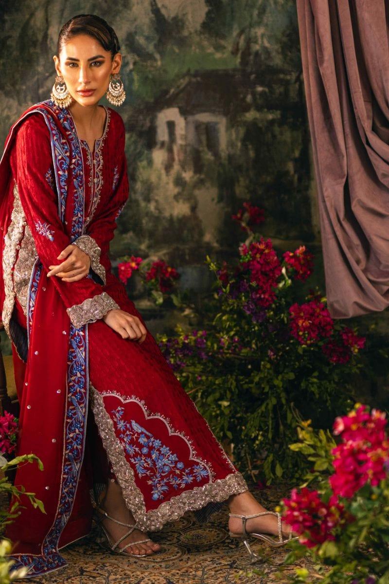 Shehrnaz - SHK-1205 - zeenat - Maroon - Viscose Raw Silk - 3 Piece