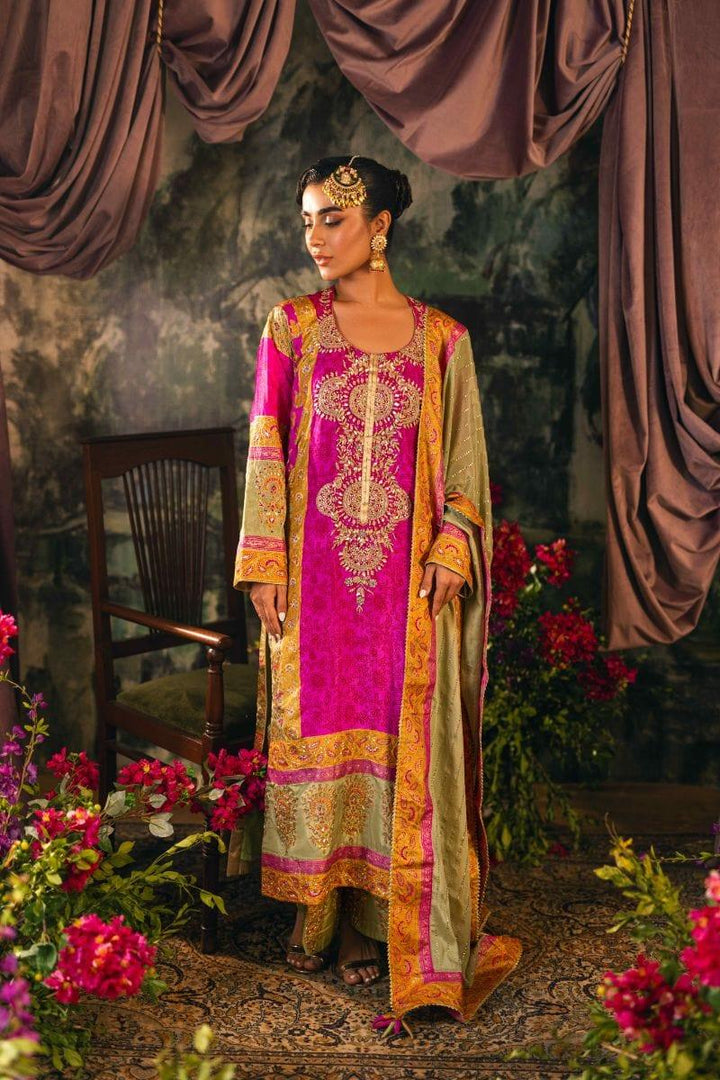 Shehrnaz - SHK-1207 - nina - Candy Pink - Silk - 3 Piece