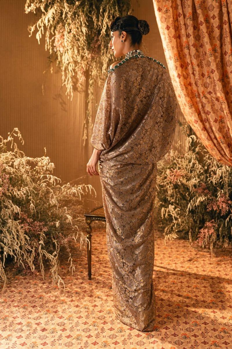 Shehrnaz - SHK-1208 - fati - Kaftan - Beige - Chantilly lace  - 1 Piece
