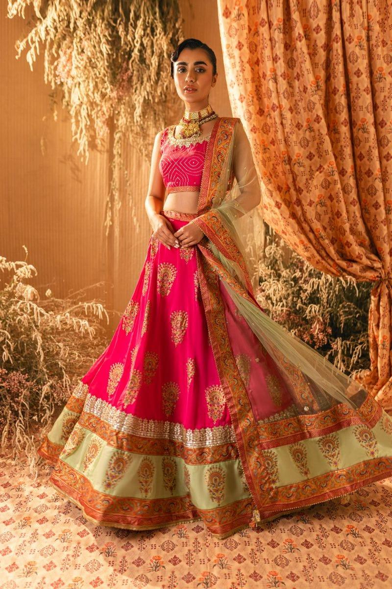 Shehrnaz - SHK-1210 - sona - Pink - Mukesh  - 3 Piece