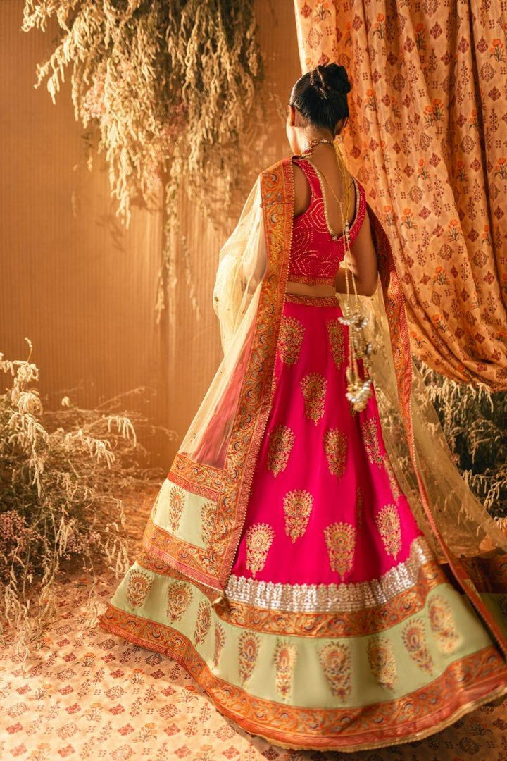 Shehrnaz - SHK-1210 - sona - Pink - Mukesh  - 3 Piece