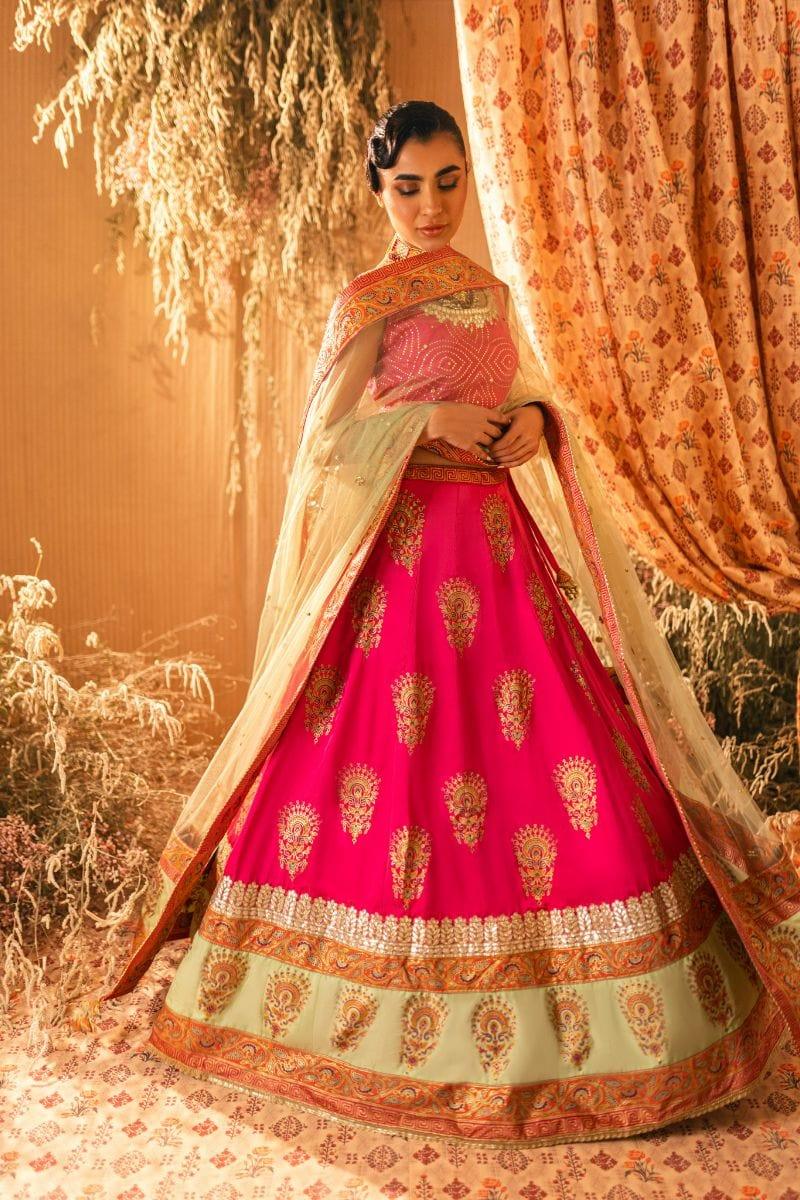 Shehrnaz - SHK-1210 - sona - Pink - Mukesh  - 3 Piece