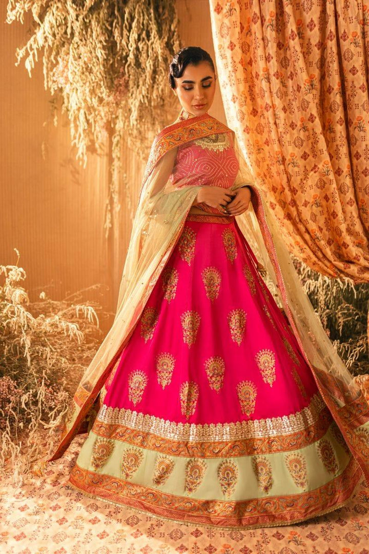Shehrnaz - SHK-1210 - sona - Pink - Mukesh  - 3 Piece