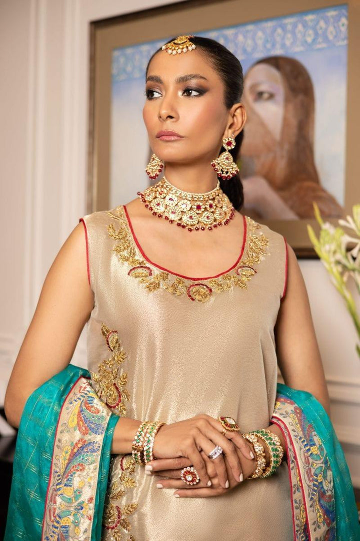 Shehrnaz - SHK-1212 - Nargis - Gold - Gold Masoori - 3 Piece