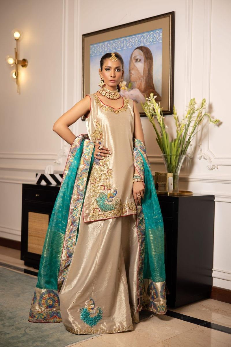 Shehrnaz - SHK-1212 - Nargis - Gold - Gold Masoori - 3 Piece