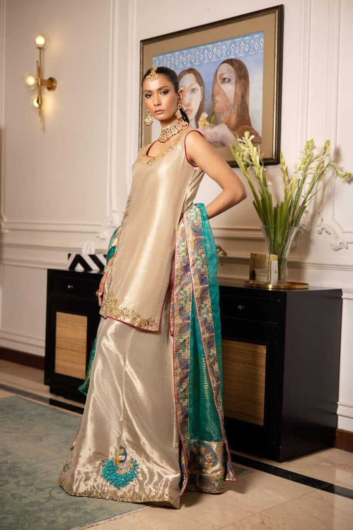 Shehrnaz - SHK-1212 - Nargis - Gold - Gold Masoori - 3 Piece
