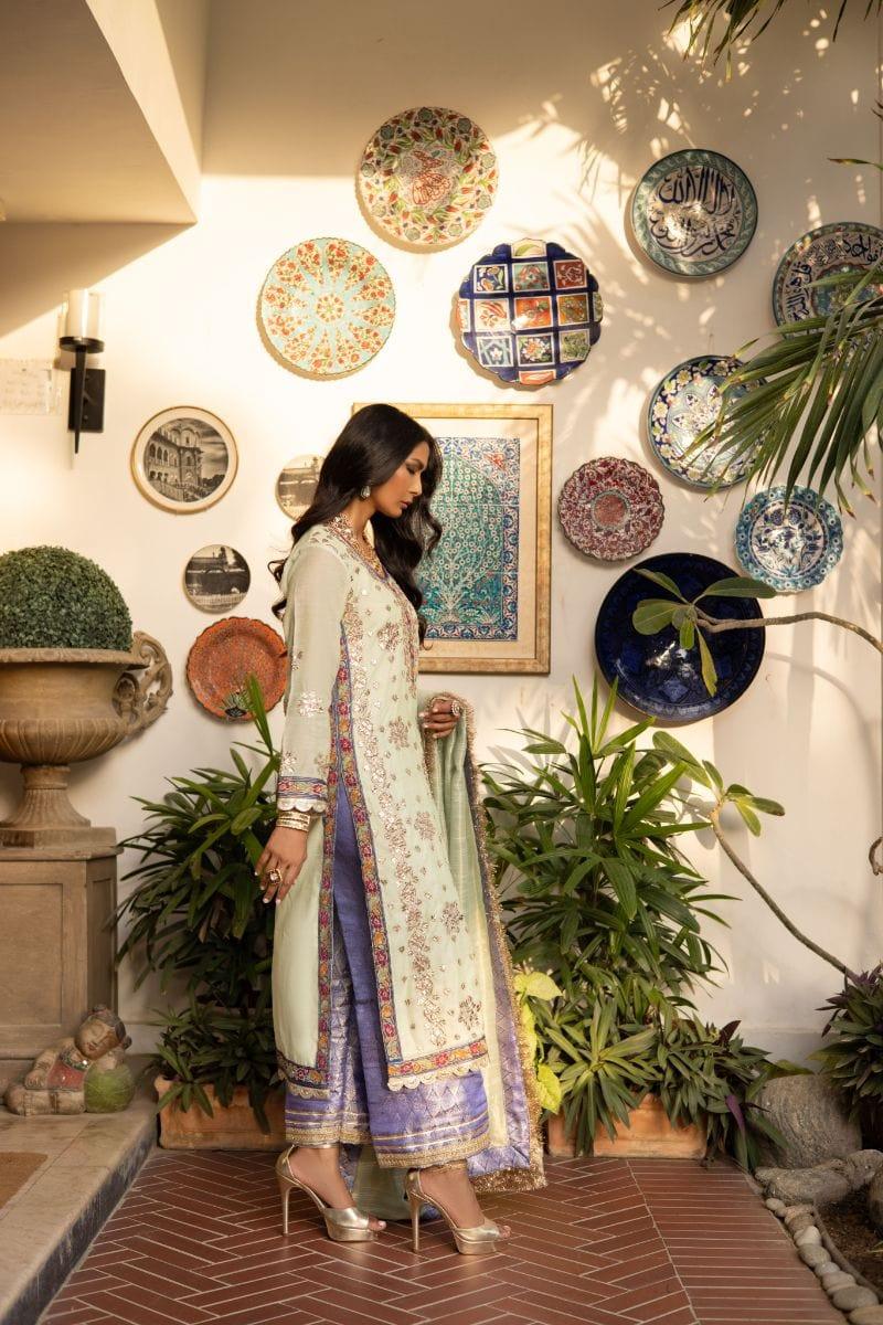 Shehrnaz - SHK-1232 - Myra - B - Mint - Khaadi Silk - 3 Piece