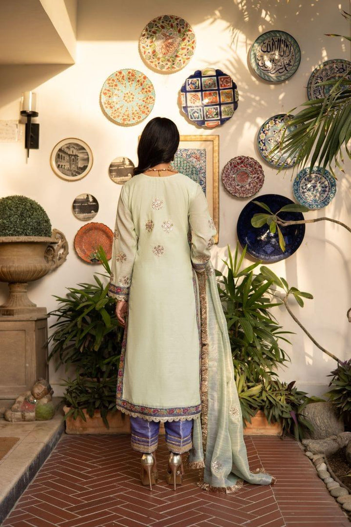 Shehrnaz - SHK-1232 - Myra - B - Mint - Khaadi Silk - 3 Piece