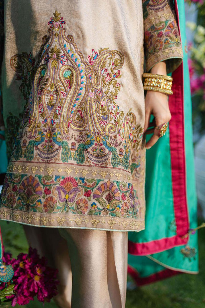 Shehrnaz - SHK-1269 - Beige - Silk - 3 Piece