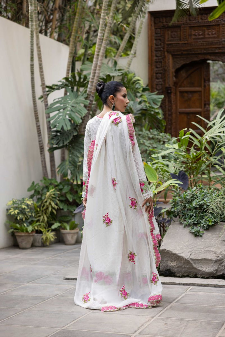 Shehrnaz - Sahiba - SHK-1437 - White - Chiffon - 3 Piece