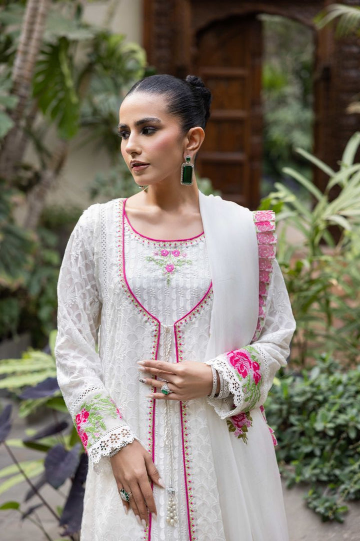 Shehrnaz - Sahiba - SHK-1437 - White - Chiffon - 3 Piece