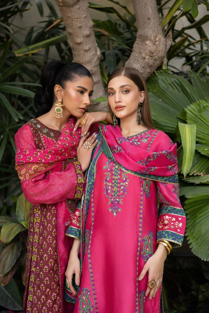 Shehrnaz - Shabnam - SHK-1429 - Fuchsia / Purple - Cotton Net - 3 Piece