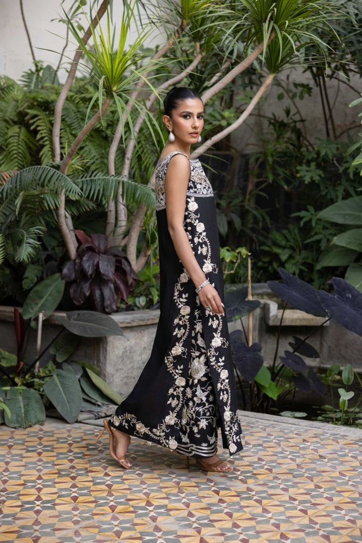 Shehrnaz - Shahkar  - SHK-1439 - Black - Korean Silk - 2 Piece