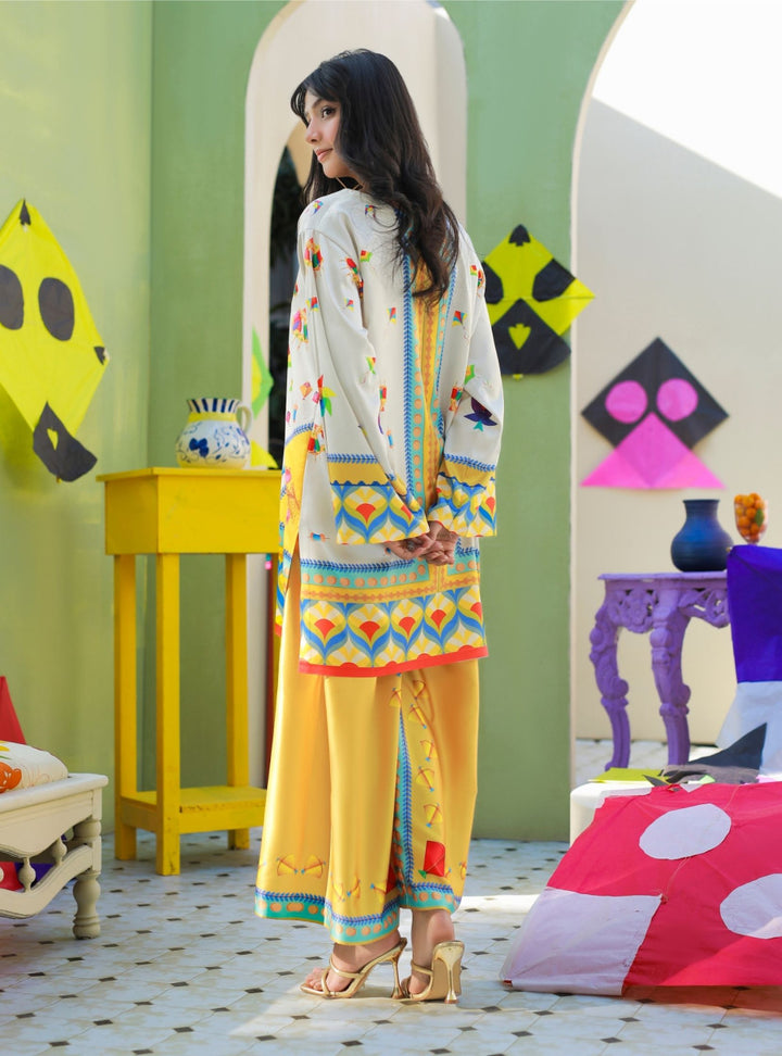 Anayra Amal - Parsley Grip Sky Petals Printed Suit For Women - 2 Piece