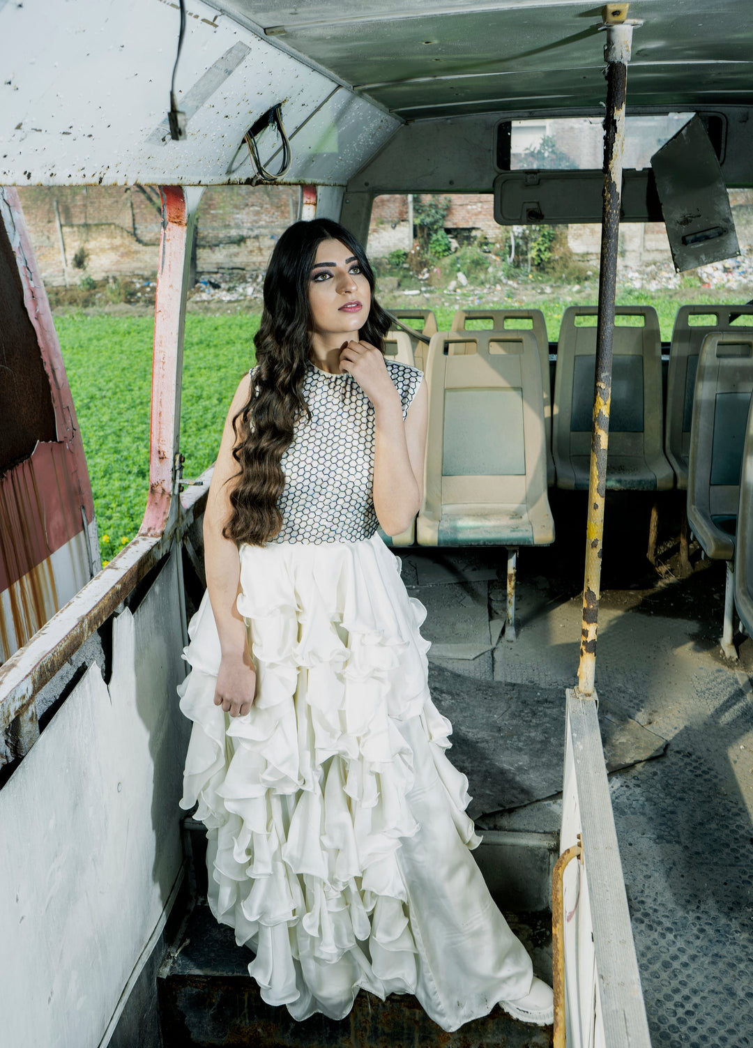 Syah - Flounce Frock - 1 Piece