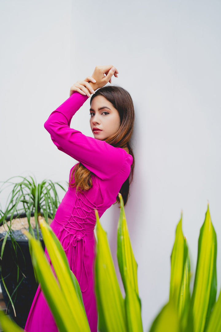 Syah - Pink Hearts - Georgette - 1 Piece