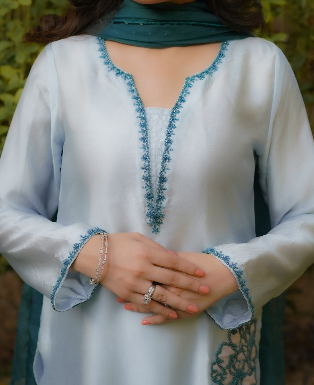 Syah - Ujala - Tissue Silk - Pastel Blue - 3 Piece