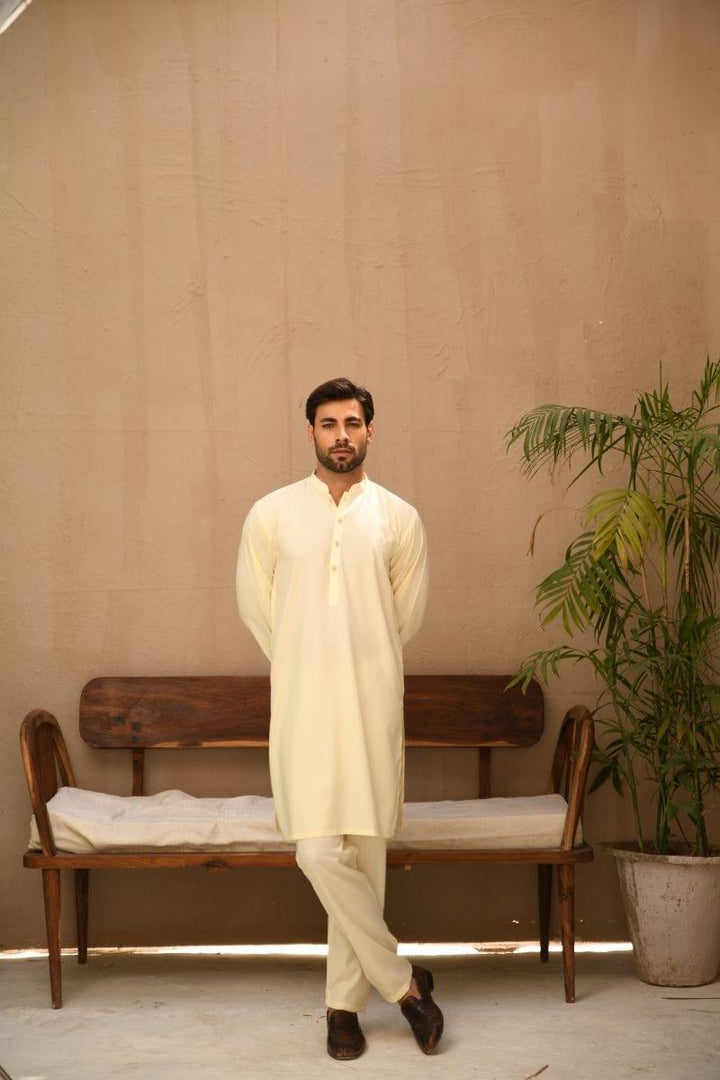 TKMANN - Peach Eastern Suit - Kurta & Pajama - Silk Cotton - 2 Piece