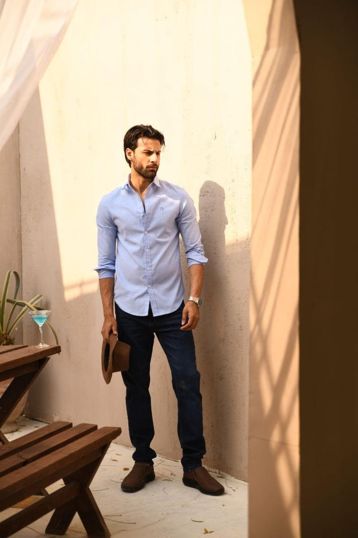 TKMANN - Peter River Shirt - Cotton - Elegant Blue - 1 Piece