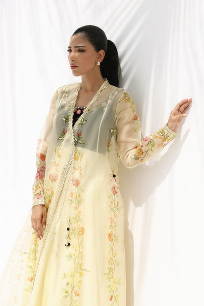 Sania Maskatiya - Tali Velvet/Khaddi Silk/Organza Suit For Women - Buttercream 3 Piece
