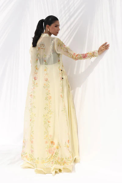 Sania Maskatiya - Tali Velvet/Khaddi Silk/Organza Suit For Women - Buttercream 3 Piece