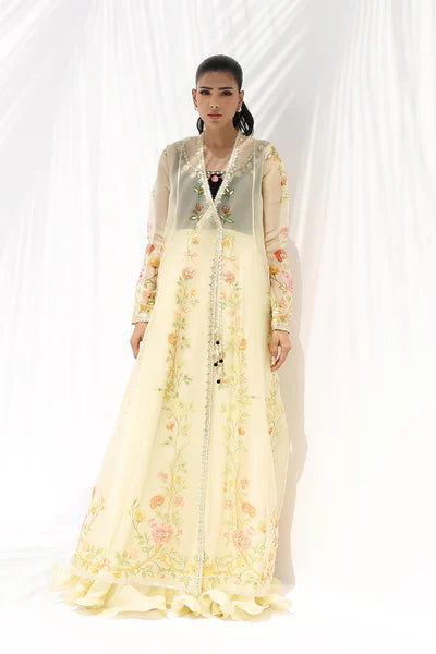 Sania Maskatiya - Tali Velvet/Khaddi Silk/Organza Suit For Women - Buttercream 3 Piece