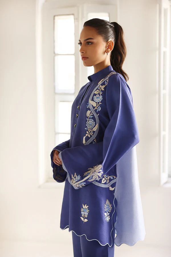 Sania Maskatiya - Tari - Raw Silk / Raw Silk - Sapphire Blue - 2 Piece