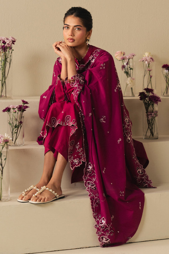 Cross Stitch - Lawn Cherries Jubilee Suit For Women - Pink - 2 Piece - Studio by TCS