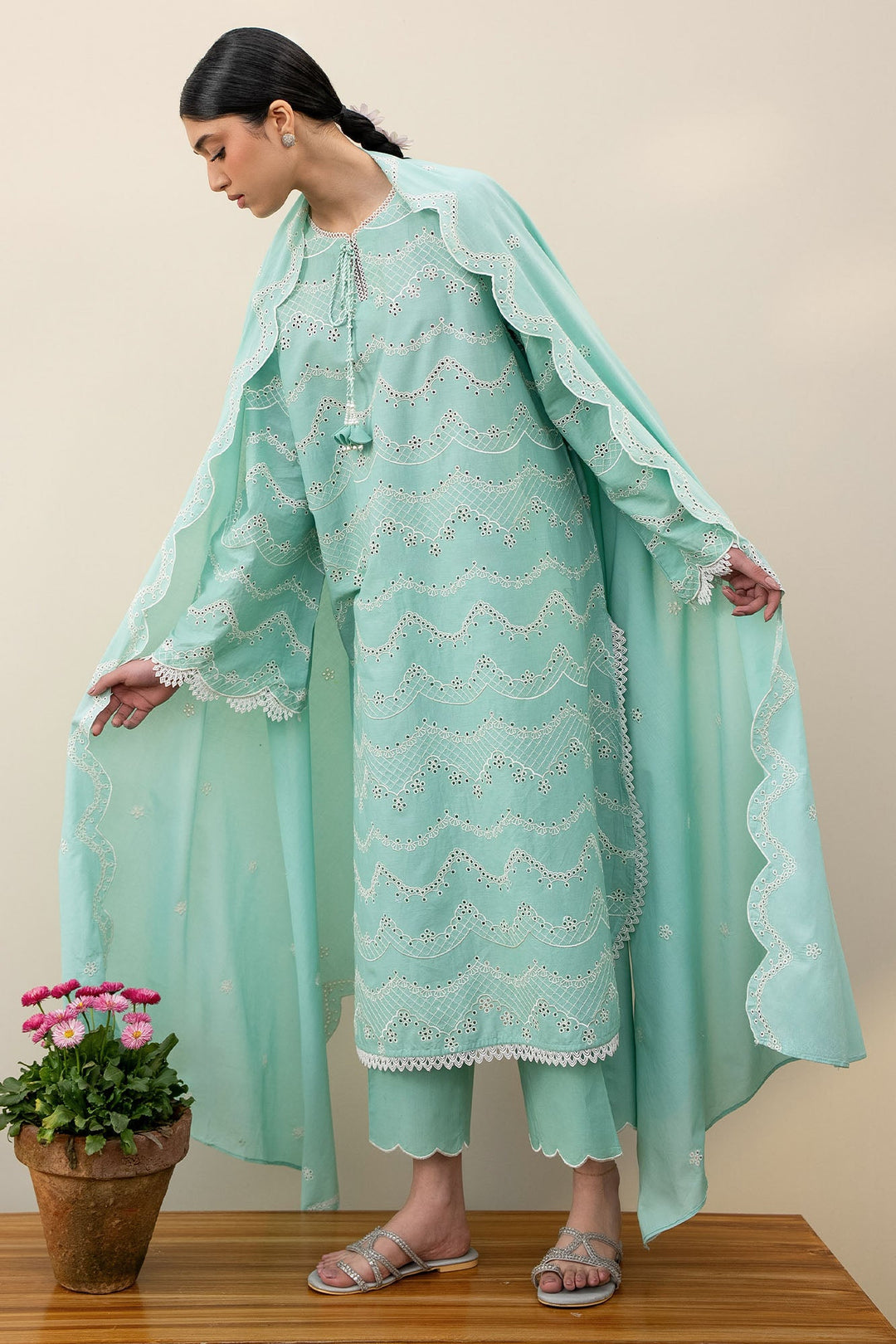 Cross Stitch - Lawn Neo Mint Unstitch Suit For Women - 3 Piece