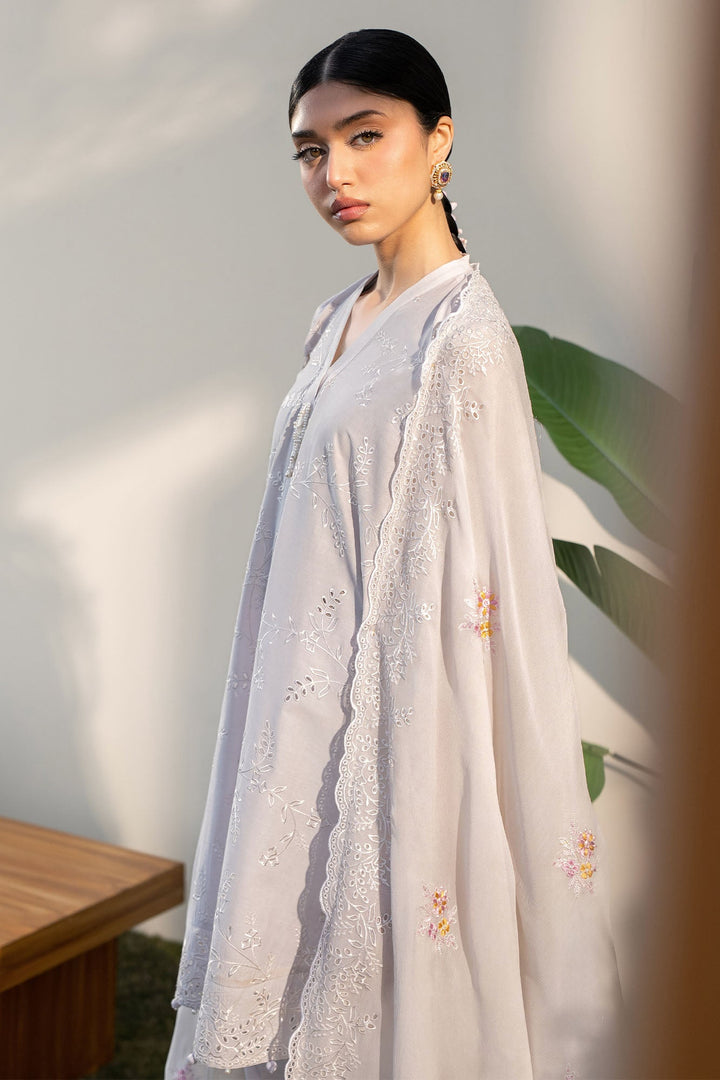 Cross Stitch - Lawn Persian Violet Unstitch Suit For Women - 3 Piece