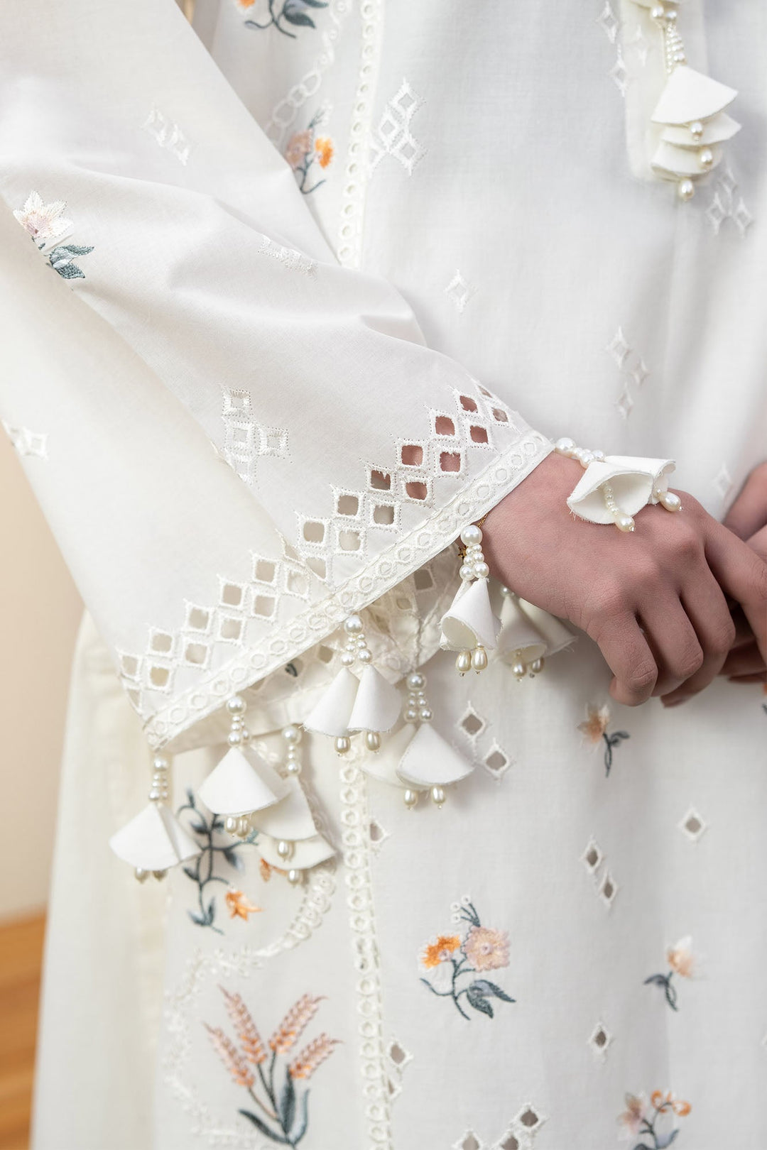 Cross Stitch - Lawn Pristine Ivory Unstitch Suit For Women - 3 Piece