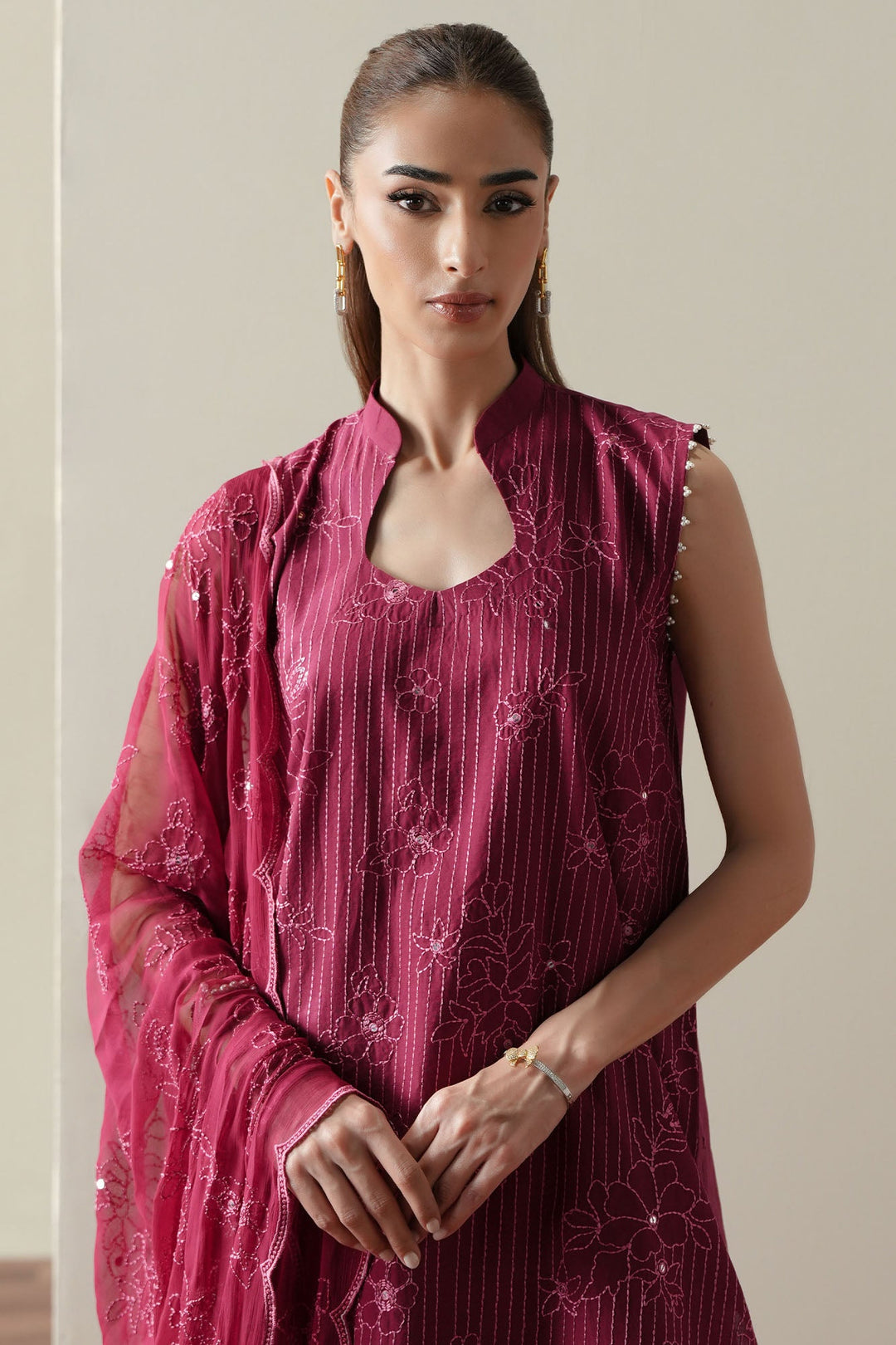Cross Stitch RUBY GLOW Unstitched Red 3 Piece
