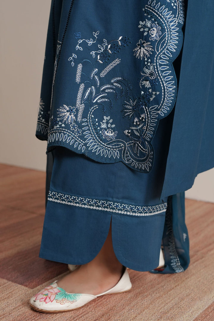 Cross Stitch - Sapphire Garden Embroidered Lawn Unstitch Suit For Women - 3 Piece