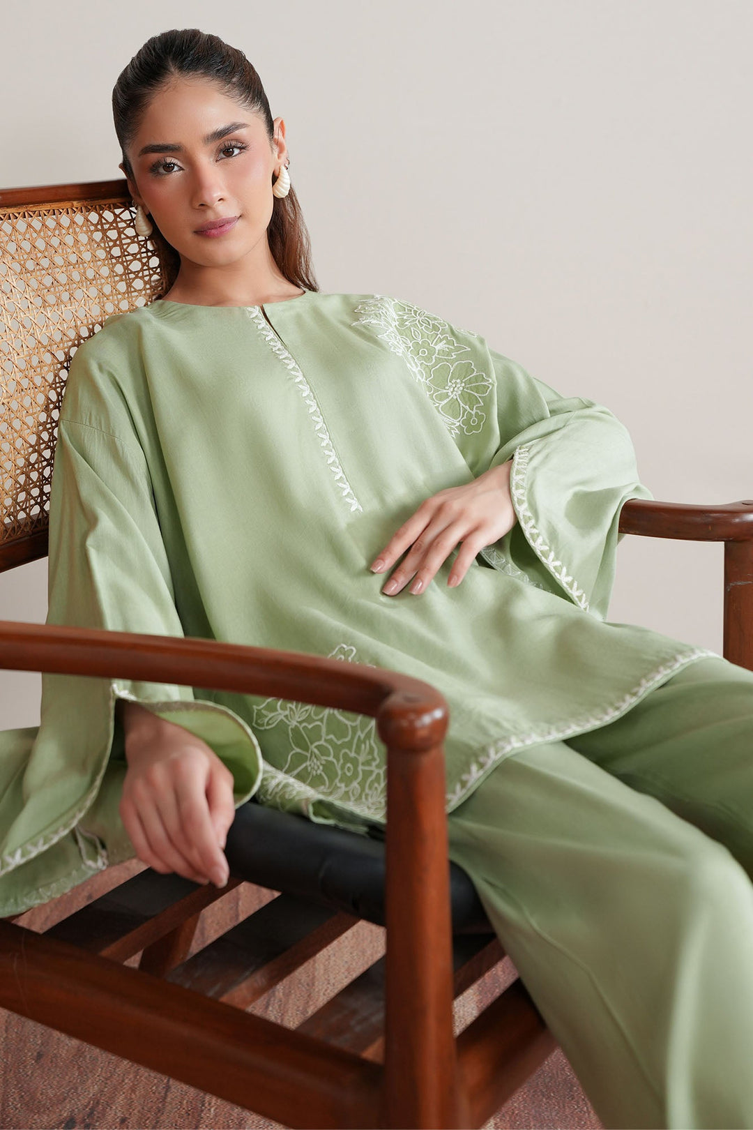 Cross Stitch Reed Rush 2 Piece Suit Green