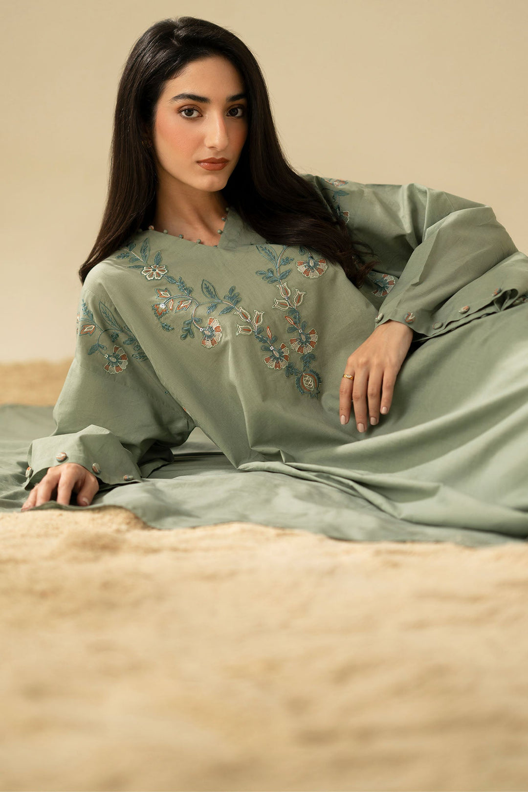 Cross Stitch Olive Dusk 3 Piece Suit Green