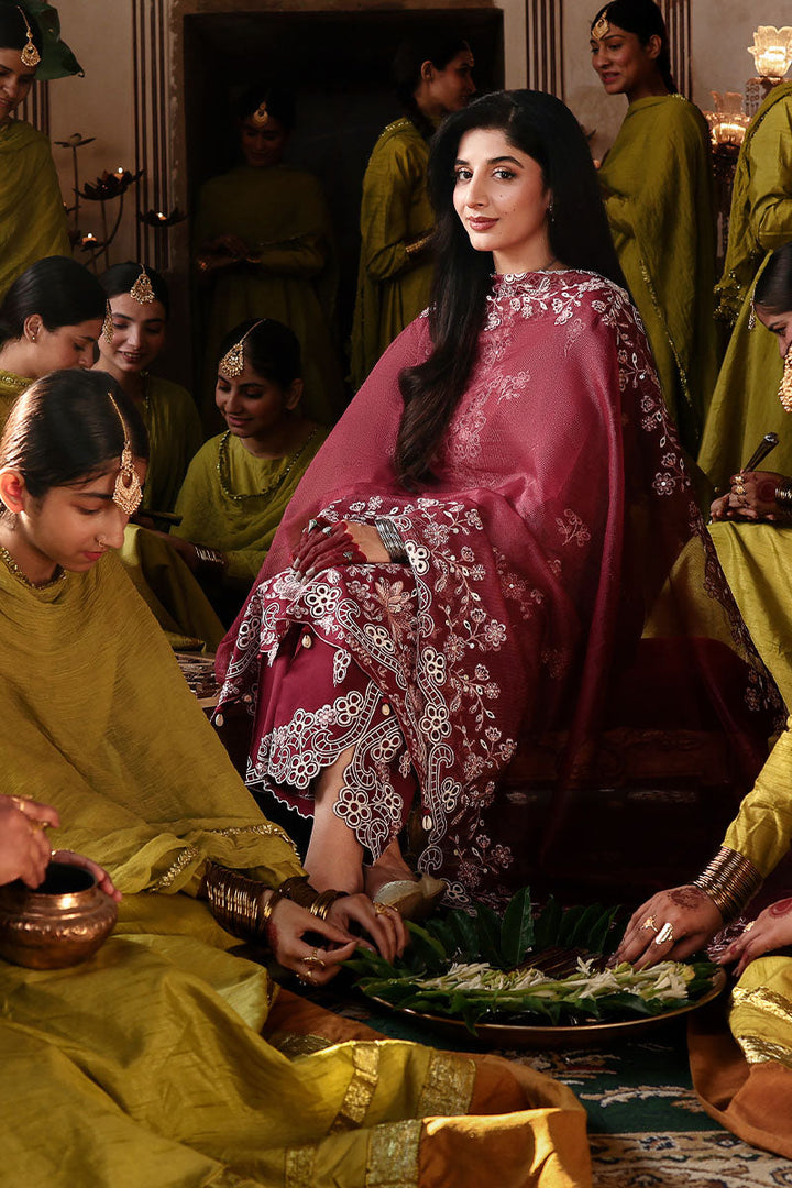 Cross Stitch - Lawn Crimson Drape Unstitch Suit For Women - 3 Piece