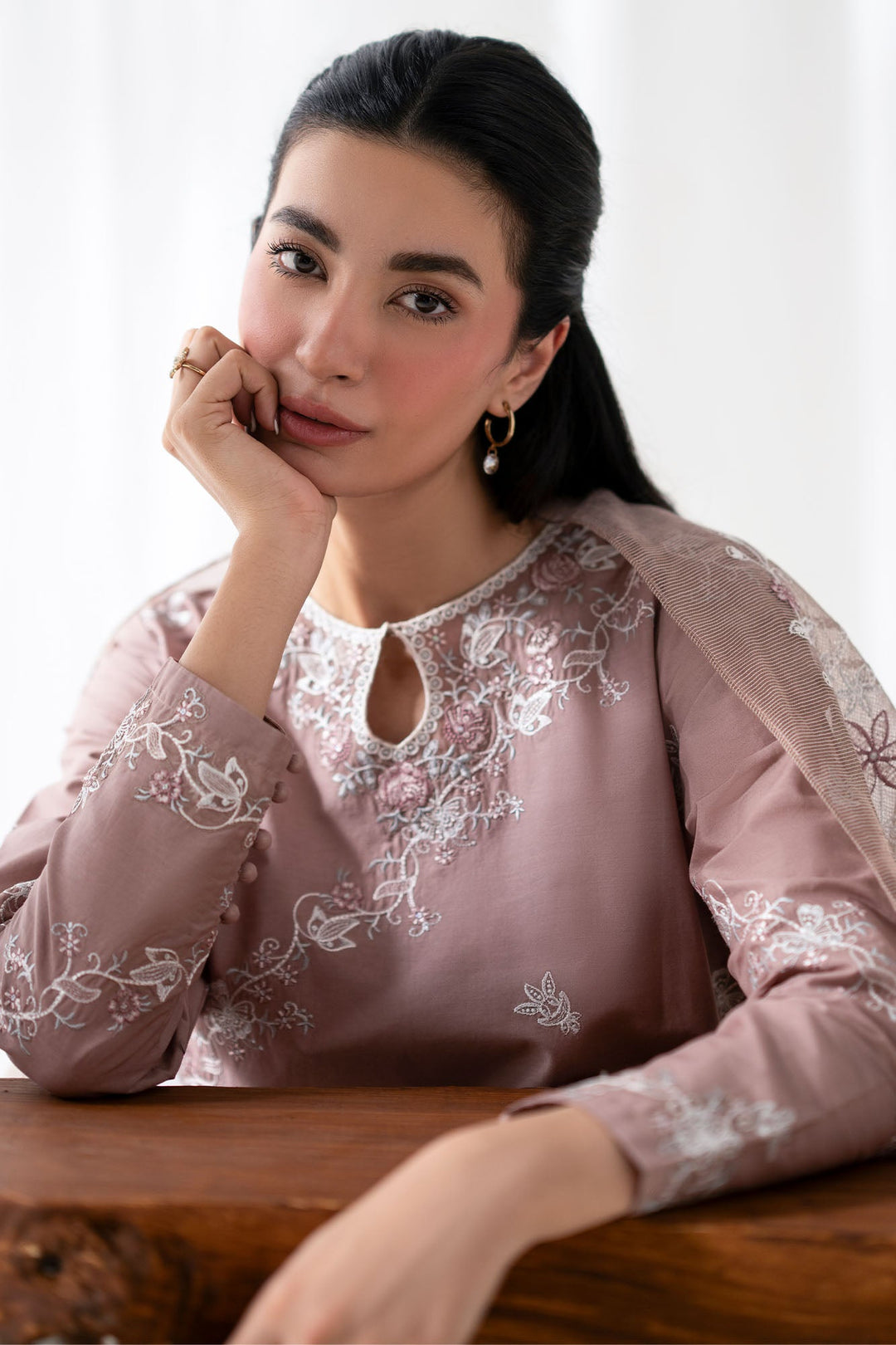 Cross Stitch Gardenia 3 Piece Suit Brown