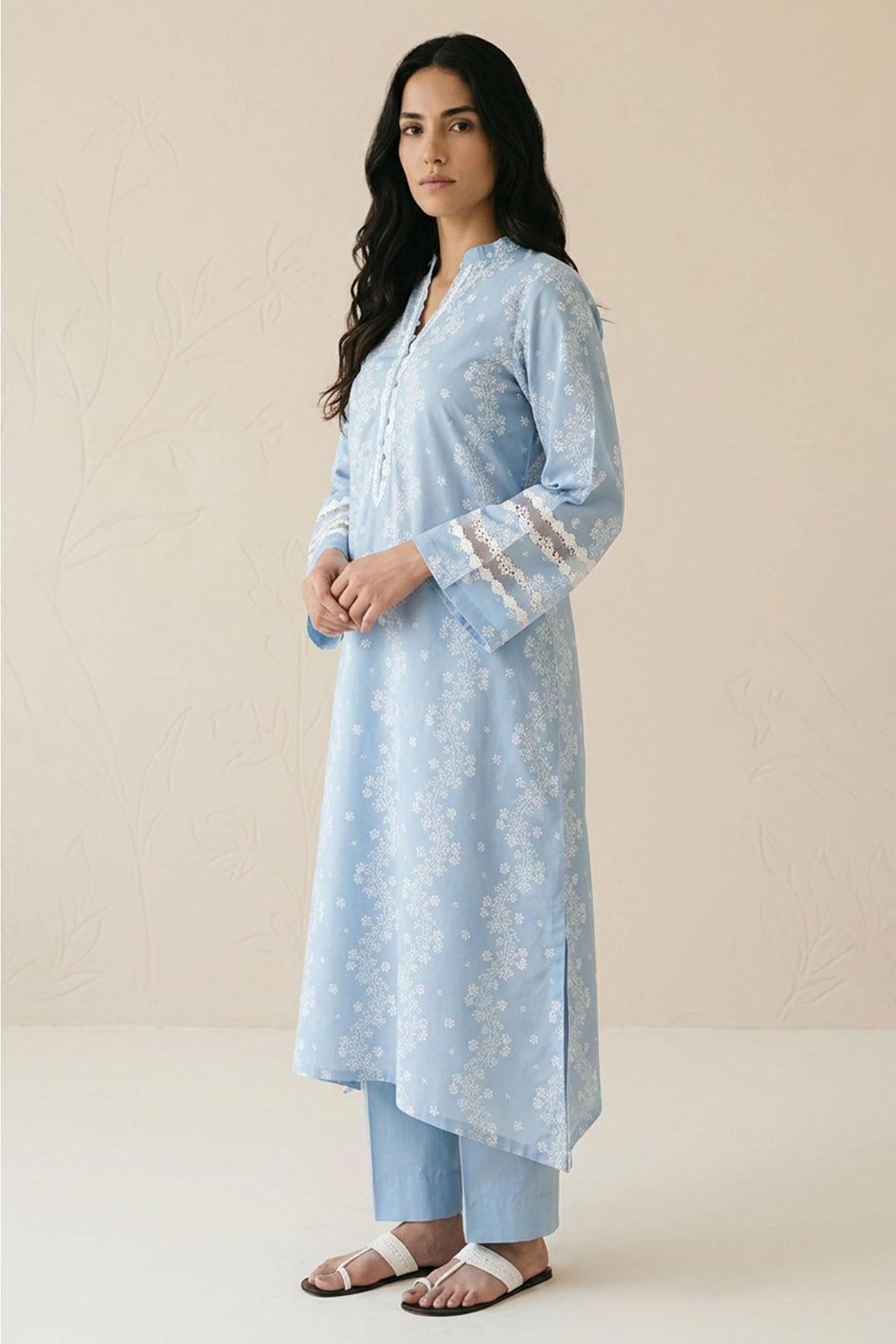 Cross Stitch - Ethereal Blue Lawn Suit For Women - 2 Piece - Studio by TCS