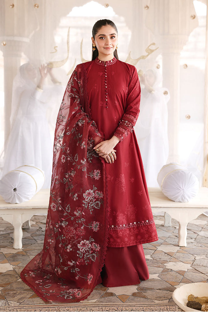 Cross Stitch - Lawn Rouge Flare Unstitch Suit For Women - 3 Piece