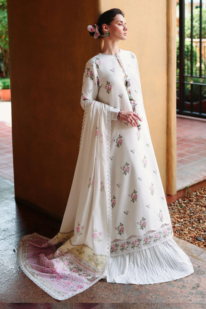 Cross Stitch - Garden Ivory Lawn Unstitch Suit For Women - 3 Piece - Studio by TCS