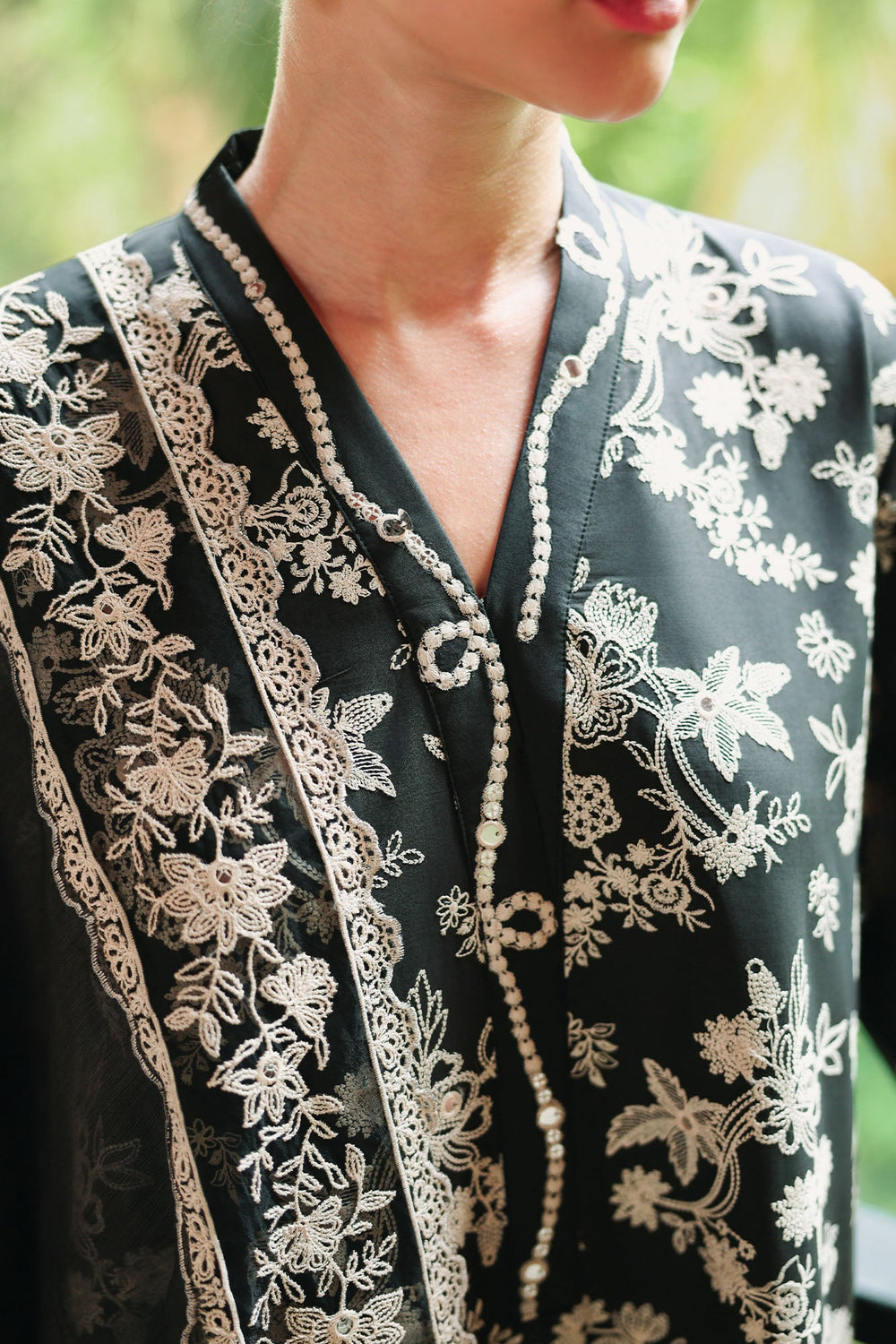 Cross Stitch - OBSIDIAN BLOOM Lawn Unstitch Suit For Women - 3 Piece - Studio by TCS