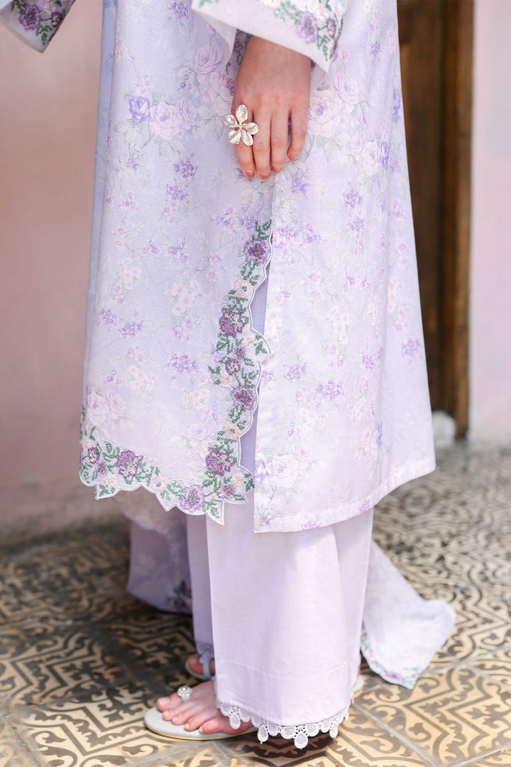 Cross Stitch - Crystal Glaze Lawn Unstitch Suit For Women - 3 Piece - Studio by TCS