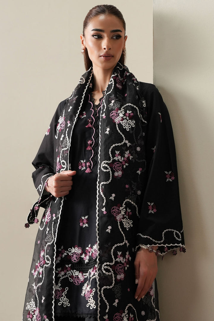 Cross Stitch EBONY MIST Unstitched Black 3 Piece