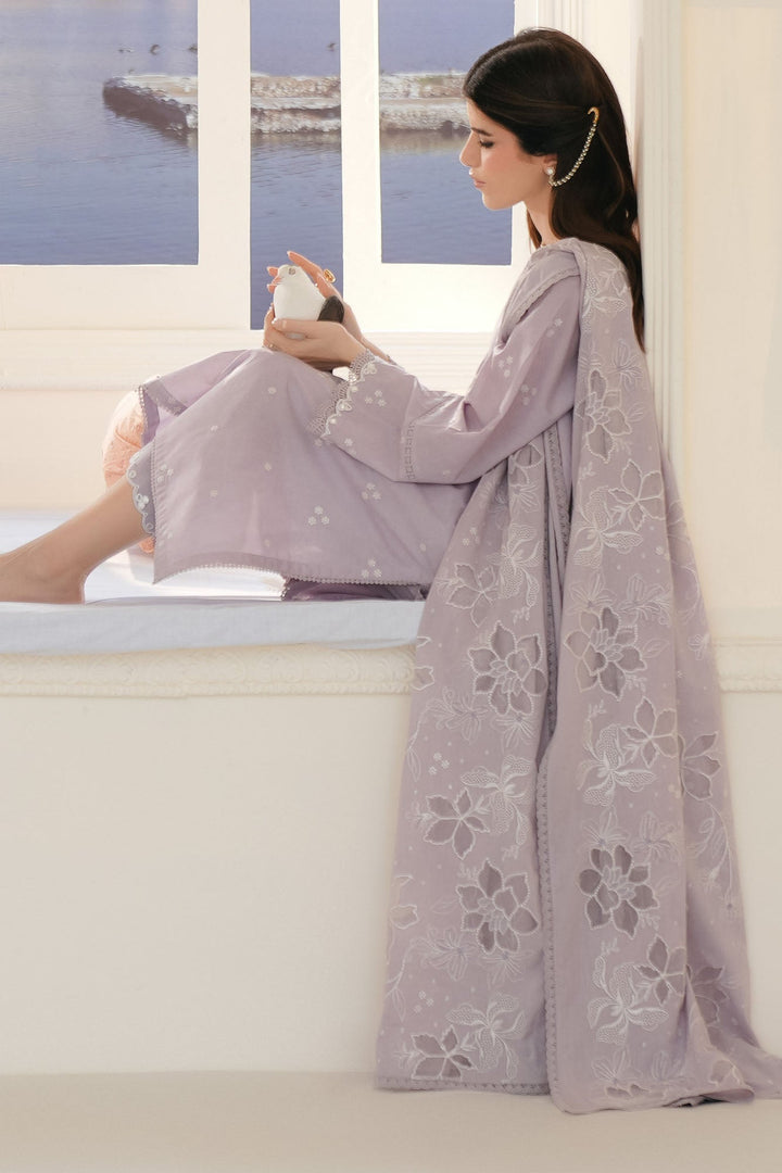 Cross Stitch - Orchid Petal Lawn Embroidered Suit For Women - 3 Piece - Studio by TCS