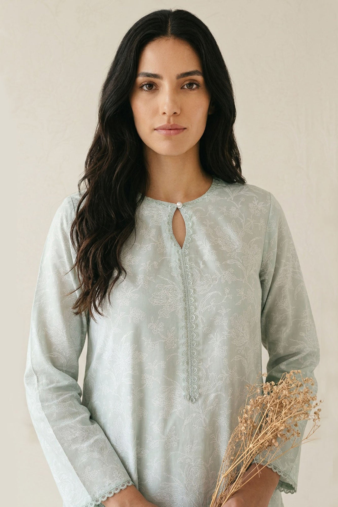 Cross Stitch - Harbor Gray Lawn Suit For Women - 3 Piece - Studio by TCS