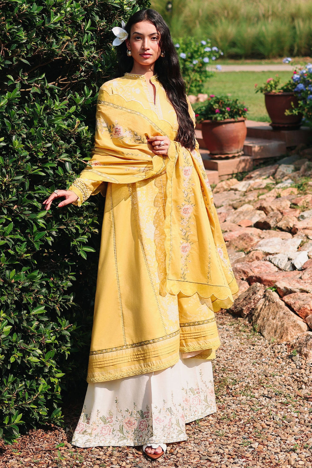 Cross Stitch - PETAL DRAPES Lawn Unstitch Suit For Women - 3 Piece - Studio by TCS