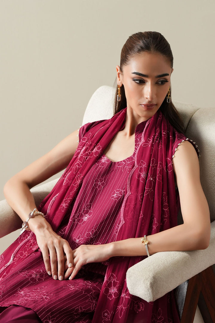 Cross Stitch RUBY GLOW Unstitched Red 3 Piece
