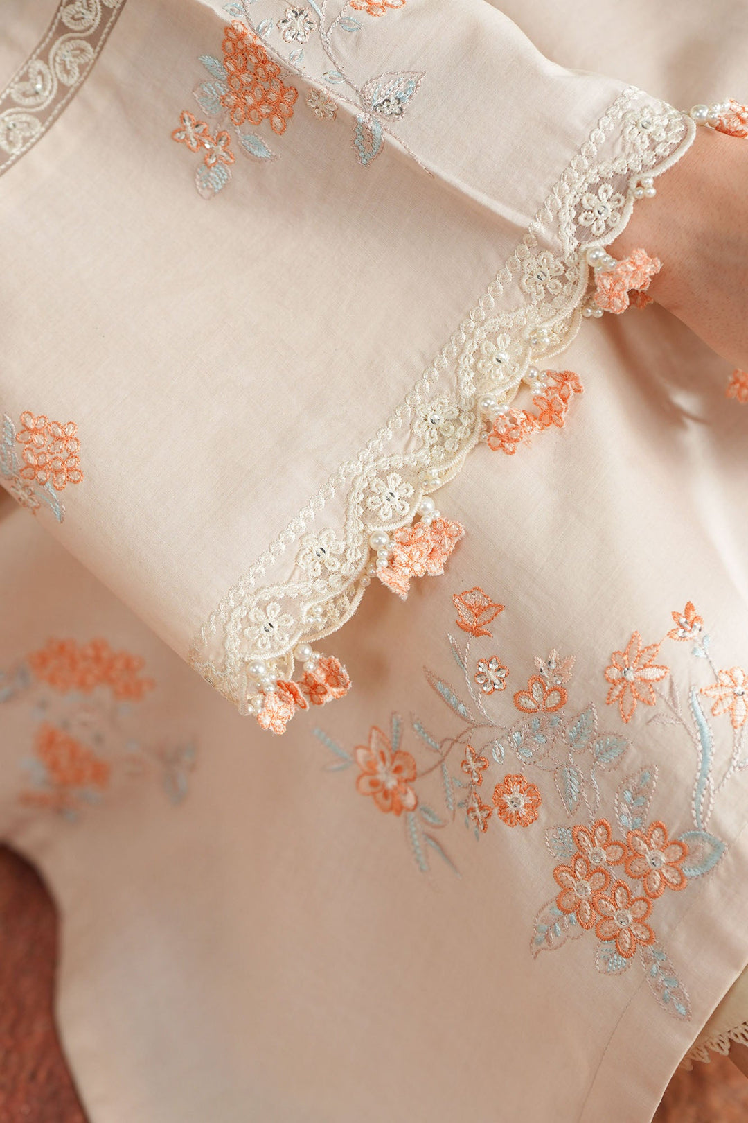 Cross Stitch Soft Appricot 2 Piece Suit Peach