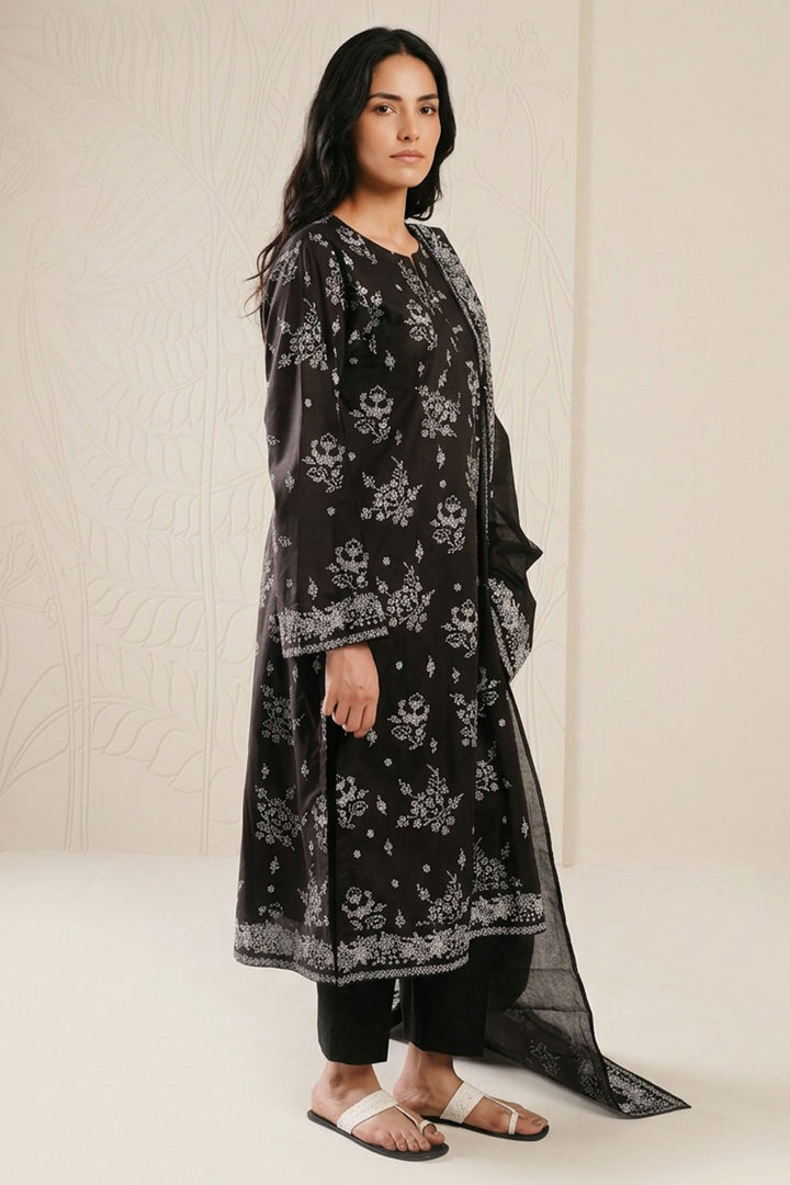Cross Stitch - Phantom Black Lawn Suit For Women - 3 Piece - Studio by TCS